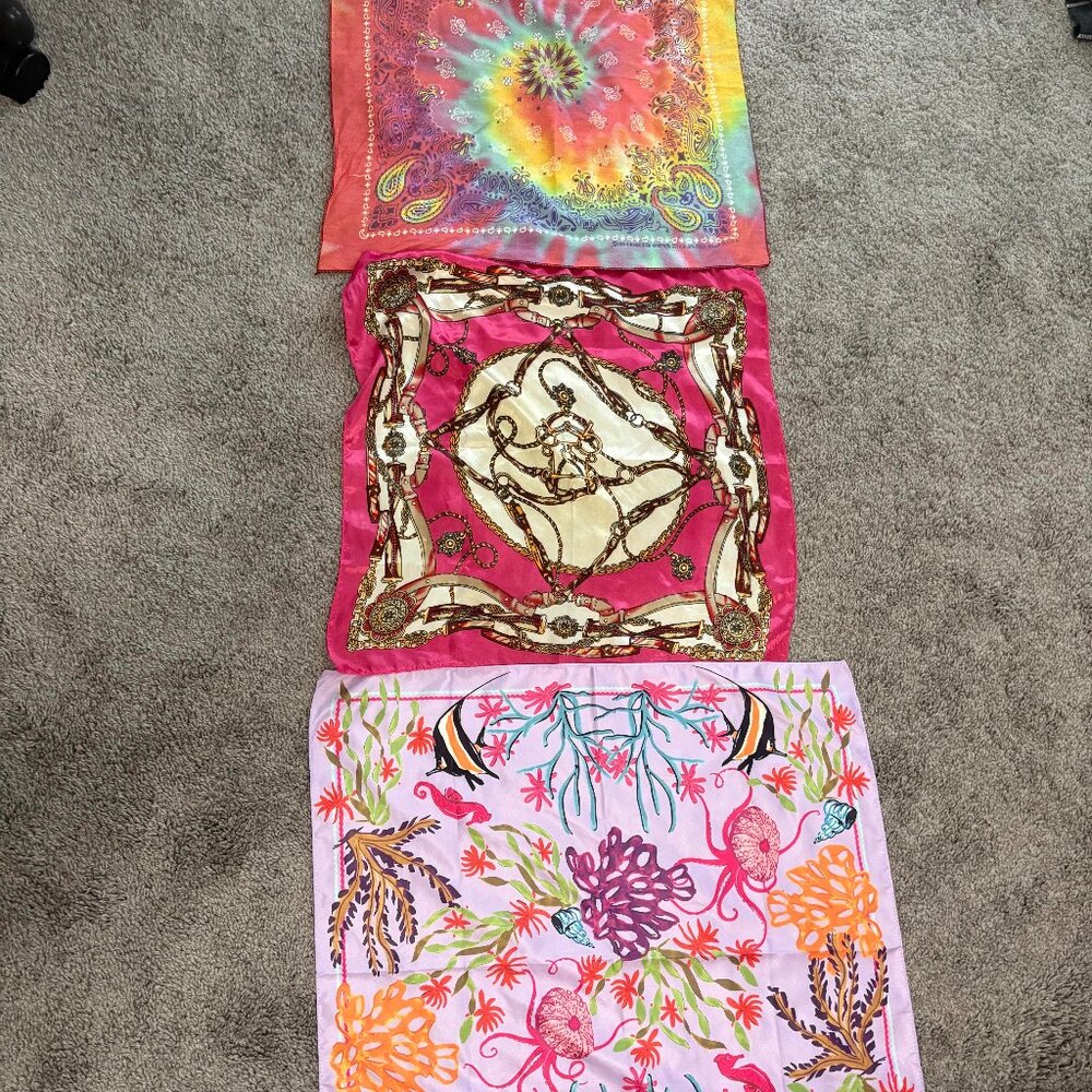 mini silk scarfs